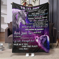 Soft Blanket Mom's Gift For Son - Camping and Outdoor Use