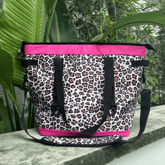 NEWTAG Outdoor Picnic Camping Insulated Bag Leopard Print Cooler Bag