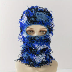 Y2K Camo Balaclava Ski Mask - Full Cover Knit Headgear for Men Women