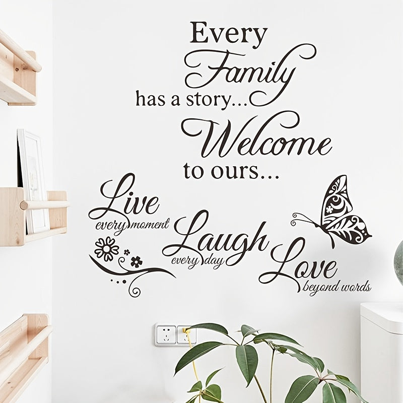 2pcs Family Wall Stickers Quotes Vinyl Decal Motivational Wall Decals