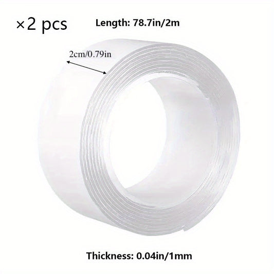 Clear Heavy Duty Double Sided Adhesive Tape Multipurpose Reusable & Removable