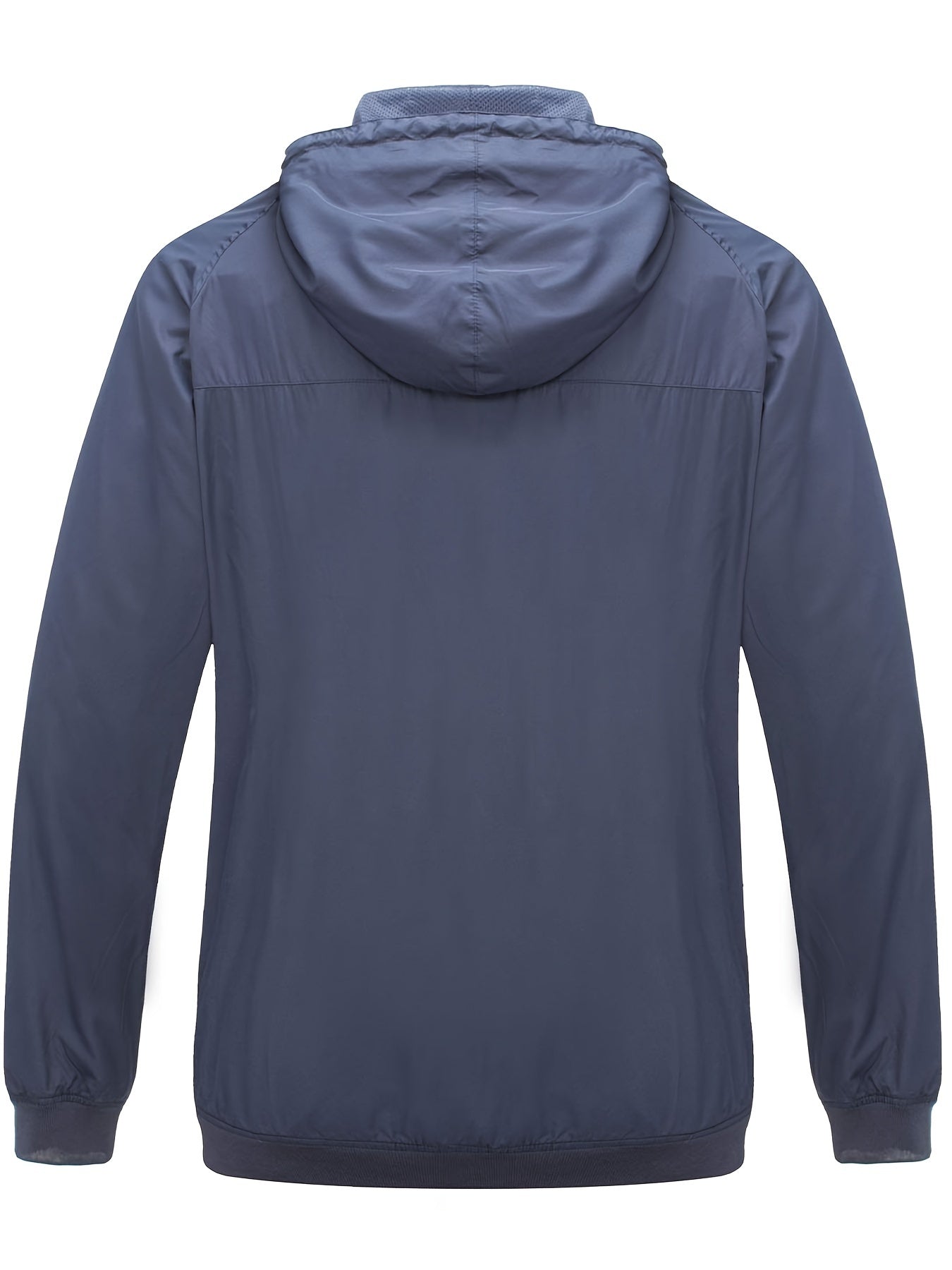 Men's Windbreaker Hooded Jacket Slim Fit Waterproof Trench Coat