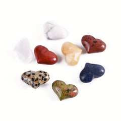 Heart Crystals Shaped Healing Crystal Palm Set Bulk