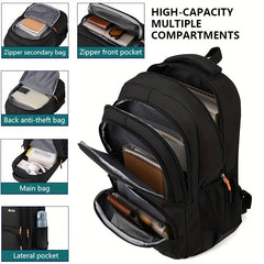 Large Capacity Unisex Backpack Waterproof Commuting Bag for Autumn & Winter