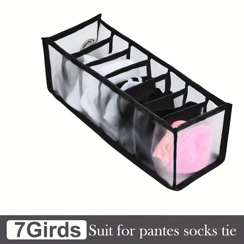 7 Grid Multifunctional Sock Storage Bag Underwear Drawer Organizer