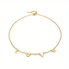 Personalized Custom Women Initial Name Necklace Stainless Steel