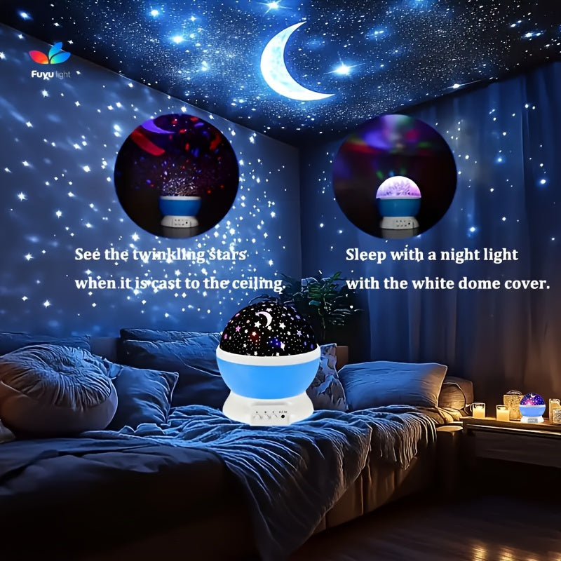 Romantic Starry Sky Light USB Powered 360 Rotating 2 Power Modes 2 Light Modes