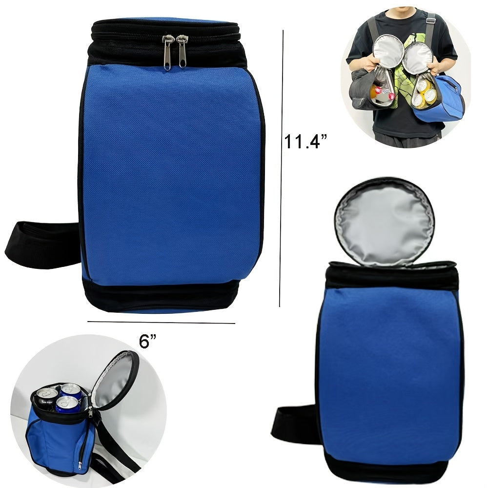 Insulated Lunch Bag Faux Leather Hand Washable Portable Ice Bag