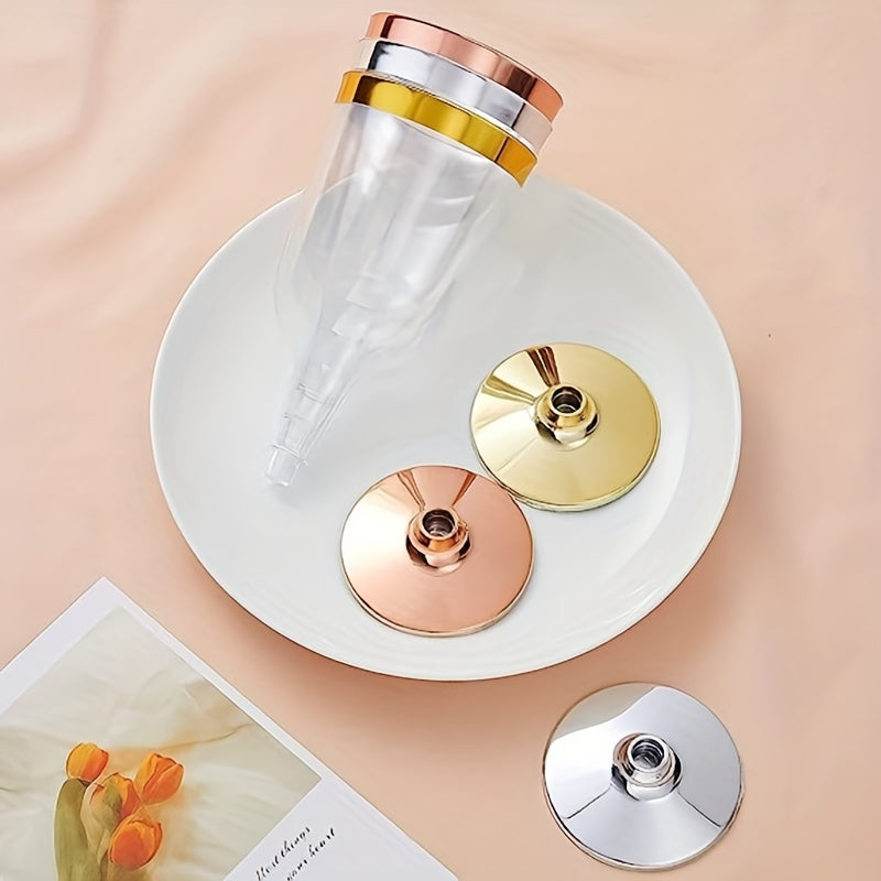 Rose Golden Powder Plastic Wine Glasses