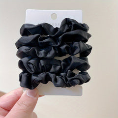 5pcs Solid Silk Hair Scrunchies for Women Girls Soft Elastic Scrunchie