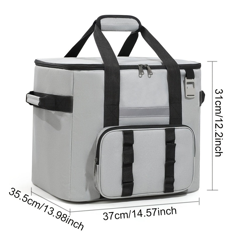 40L Insulated Picnic Bag Large Capacity Outdoor Cooler Durable Oxford Fabric