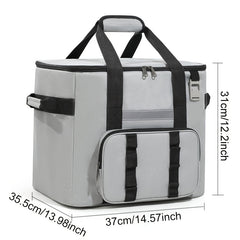 40L Insulated Picnic Bag Large Capacity Outdoor Cooler Durable Oxford Fabric
