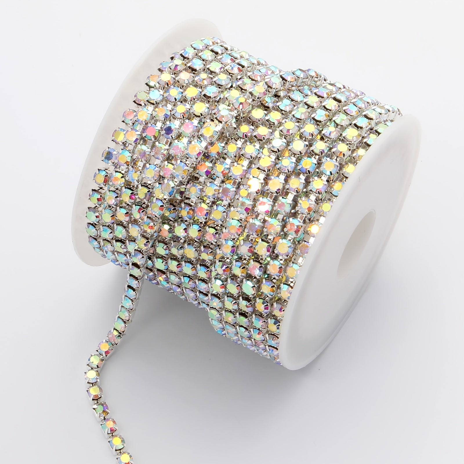 12 Claws Rhinestone Chain for DIY Nail, Shoe, Headwear - 48 Inches