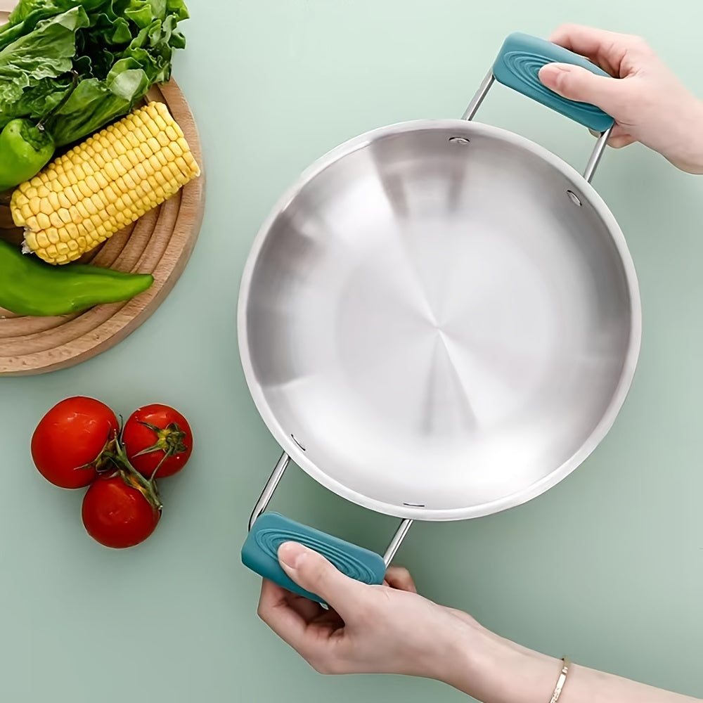 2pcs Silicone Pot Ear Cover Heat Insulation Non-slip Handle Cover