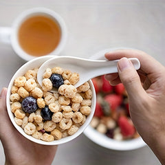 6pcs 13 46 Cm Ceramic Soup Spoon Set for Appetizer Cereal Ramen Dessert