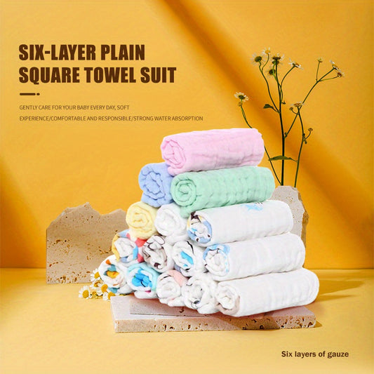 5pcs 30x30cm Soft Baby Towels Handkerchief Bathing Washcloth
