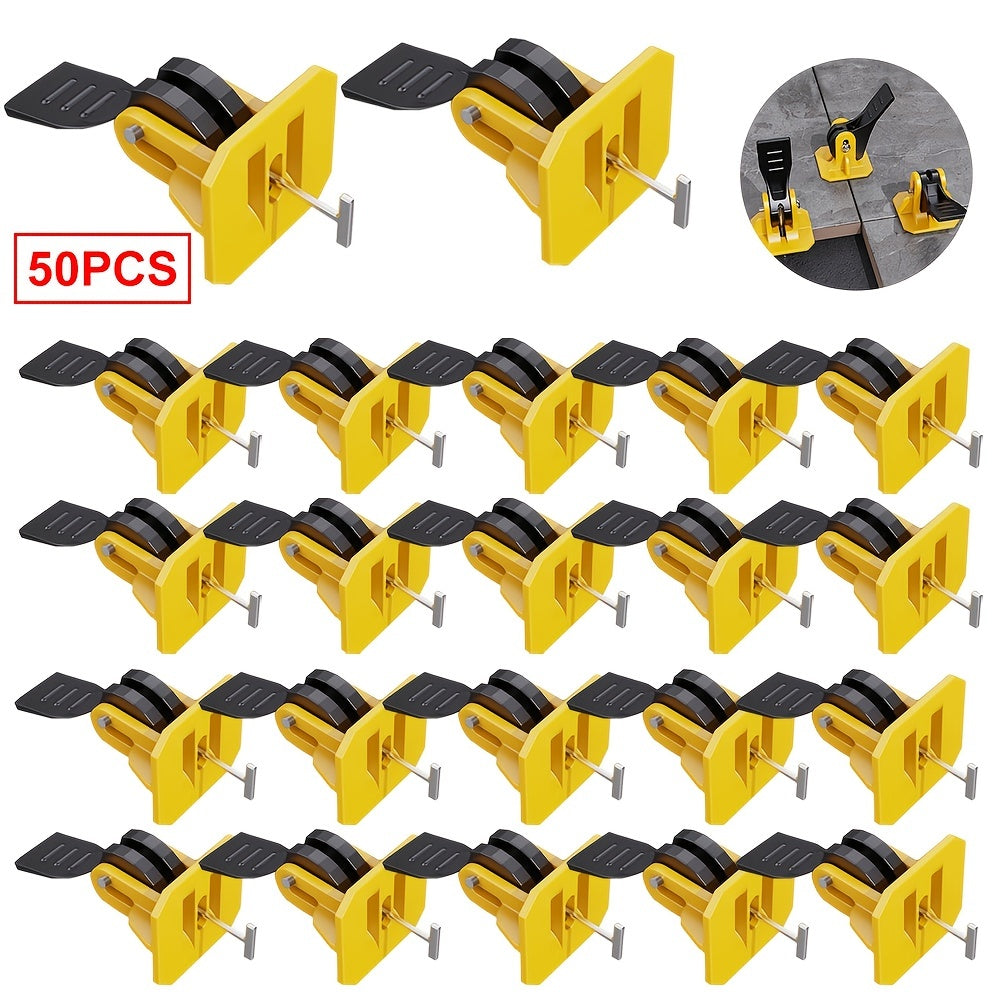 50pcs Reusable Tile Leveler System with T Pin for Perfect Tile Leveling