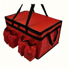 Large Insulated Food Transport Bag with Cup Holder and Beverage Bag