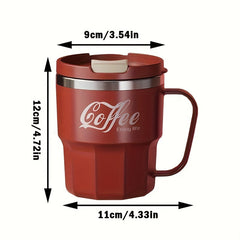 Insulated Reusable Travel Coffee Mug with Lid