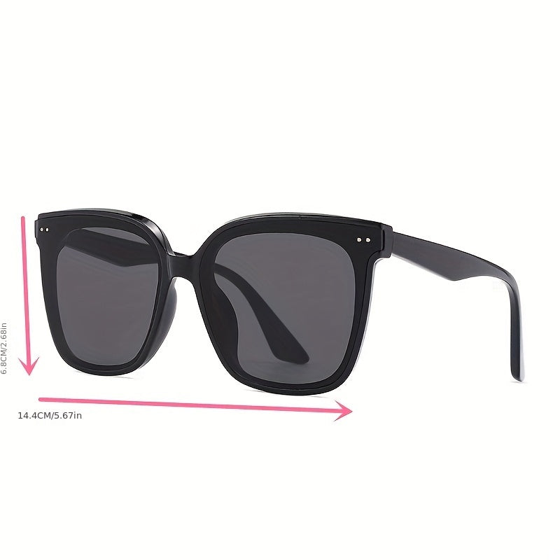 Girl's Oversized Sunglasses Plus Size Square UV Protection