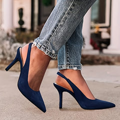 Women's Slingback High Heels Pointed Toe Stilettos Dress Sandals
