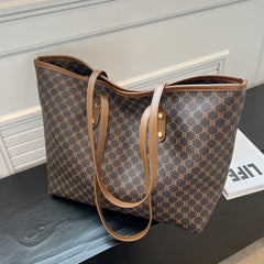 Vintage Pattern Tote Bag Large Capacity Stylish Shoulder Bag