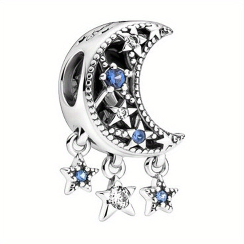 Star Galaxy Astronaut Beaded Bracelet with Angel Wings Charm