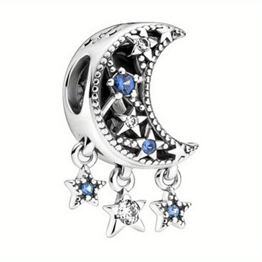 Star Galaxy Astronaut Beaded Bracelet with Angel Wings Charm