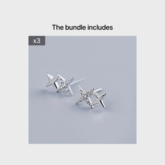 Light Star Stud Earrings Set