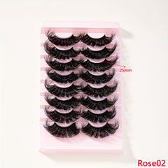 8 Pairs 9D Cat Eye Fluffy Soft Faux Mink Hair Long Thick Eyelashes