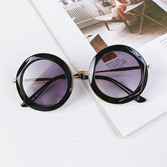Boy's Round Frame Sunglasses Metal Frames UV 400