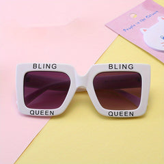 Y2K Square Frame Sunglasses Sun Protection for Holiday Beach Party
