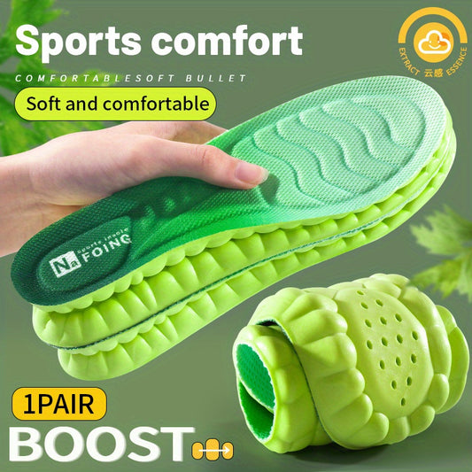 4D Orthopedic Sport Insoles Soft Breathable High Elasticity