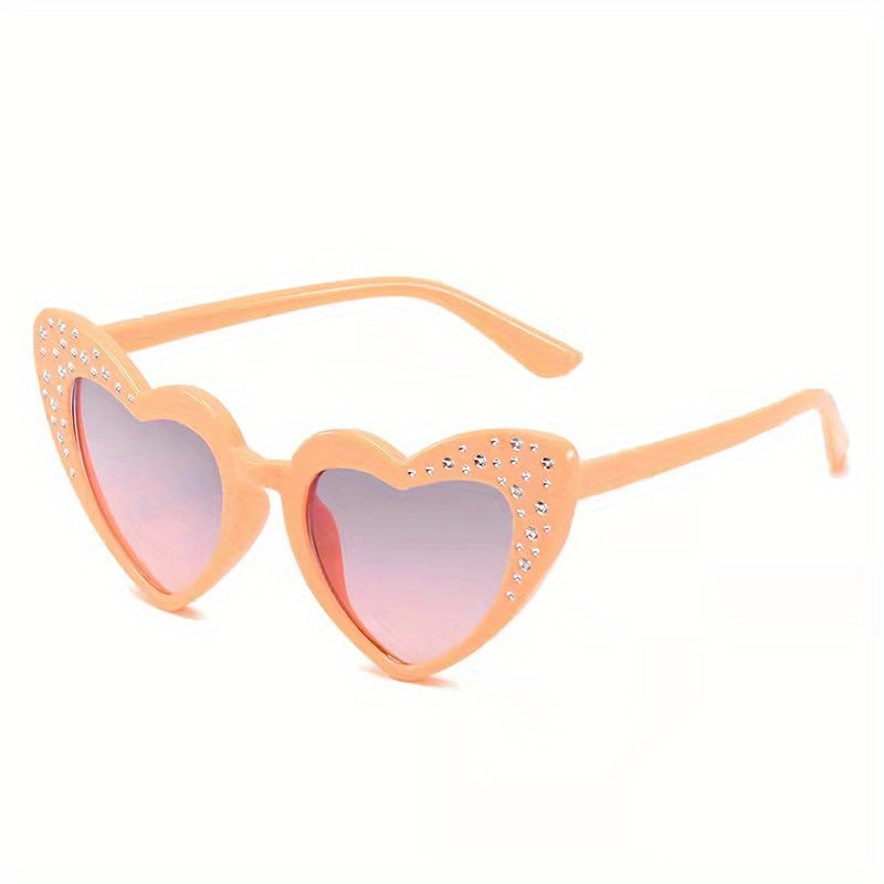 Kids Rhinestone Studded Sunglasses Outdoor Travel Supplies