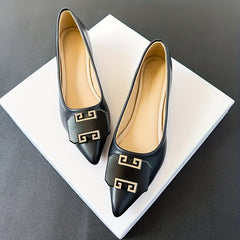 Women's Chunky Low Heels Pointed Toe Slip On Shoes