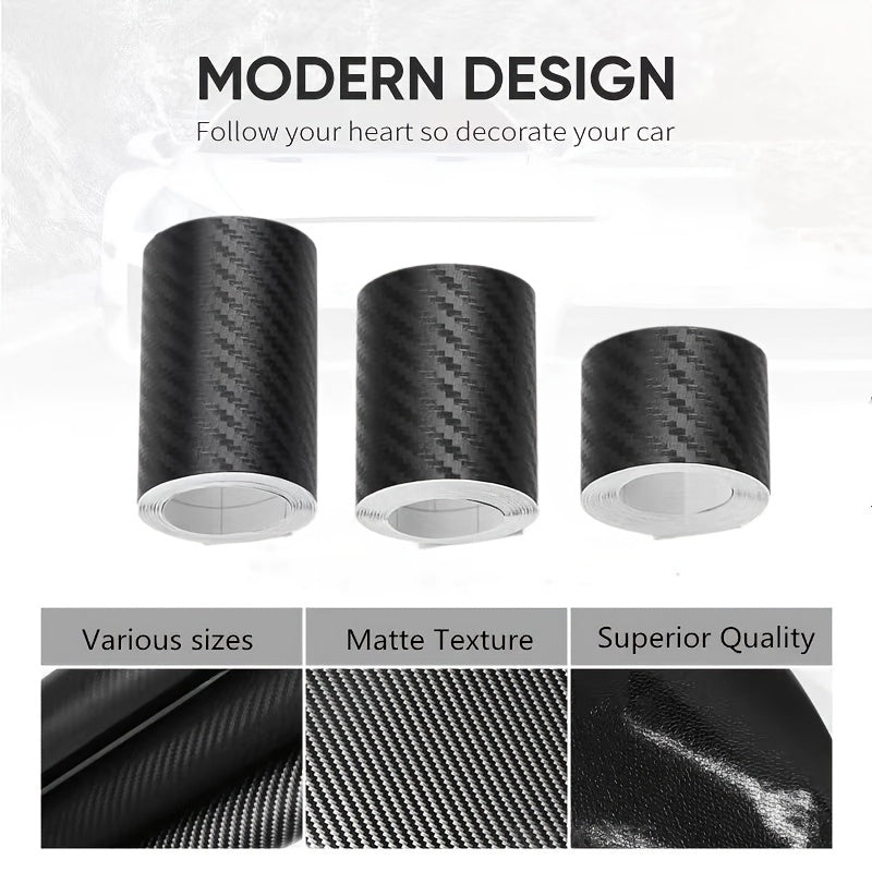 3D Carbon Fiber Car Stickers Scratch Proof T