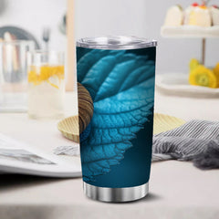 20oz Stainless Steel Insulated Mug Leaf Snail Portable Leakproof Office Travel