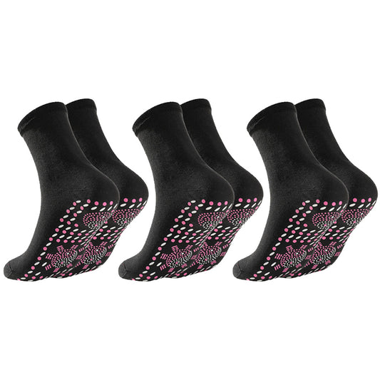 3 Pairs Self Heating Thermal Socks Warm Massage Women's Stockings