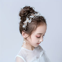 Kids Faux Pearl Flower Headband Children's Accessories
