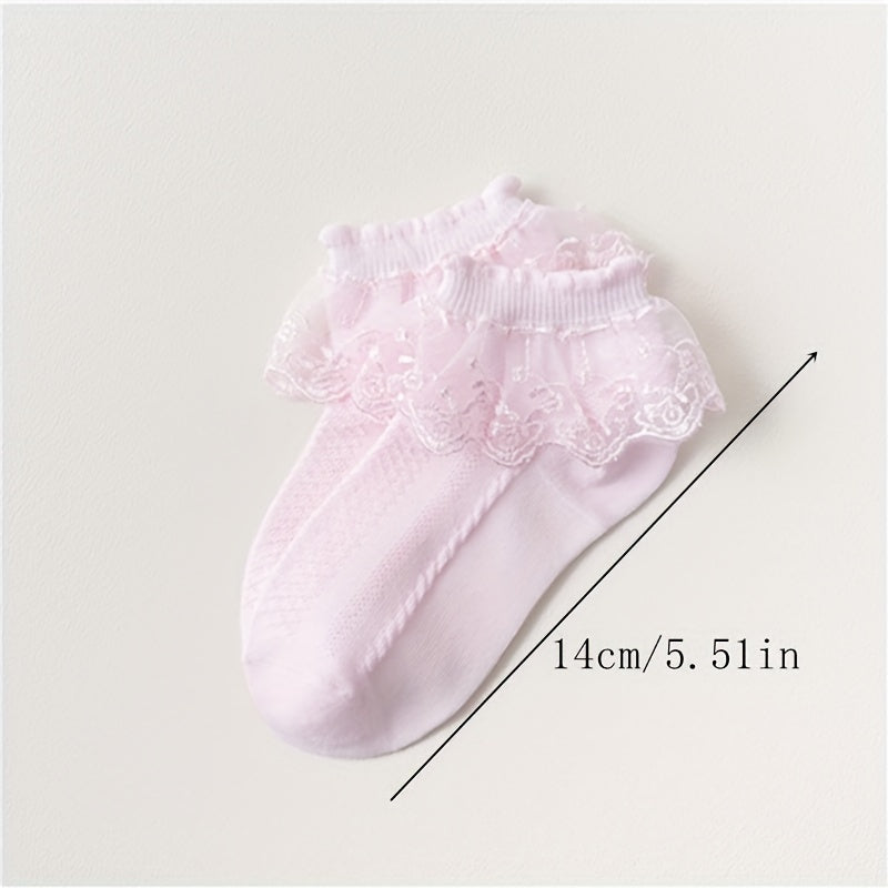 Kids Lace Socks Girls Cotton Mesh Princess Short Socks