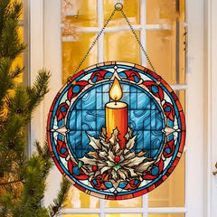 Christmas Acrylic Window Decoration Element Fire Candle Christmas Tree