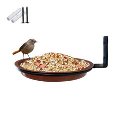 Outdoor Garden Bird Feeder Tray Tree Mounted Bird Bath Bowl for Wild Birds