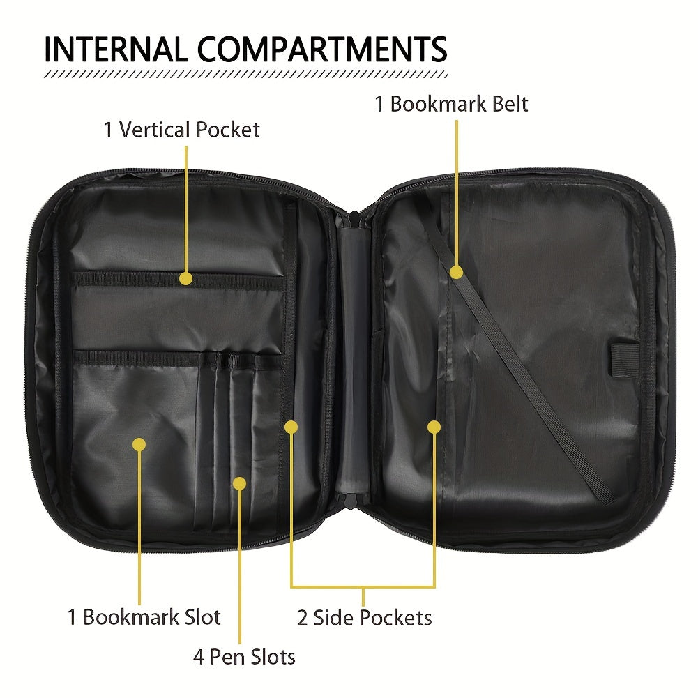 American Camo Deer Print Bible Cover, Large Zipper Bag with Handles