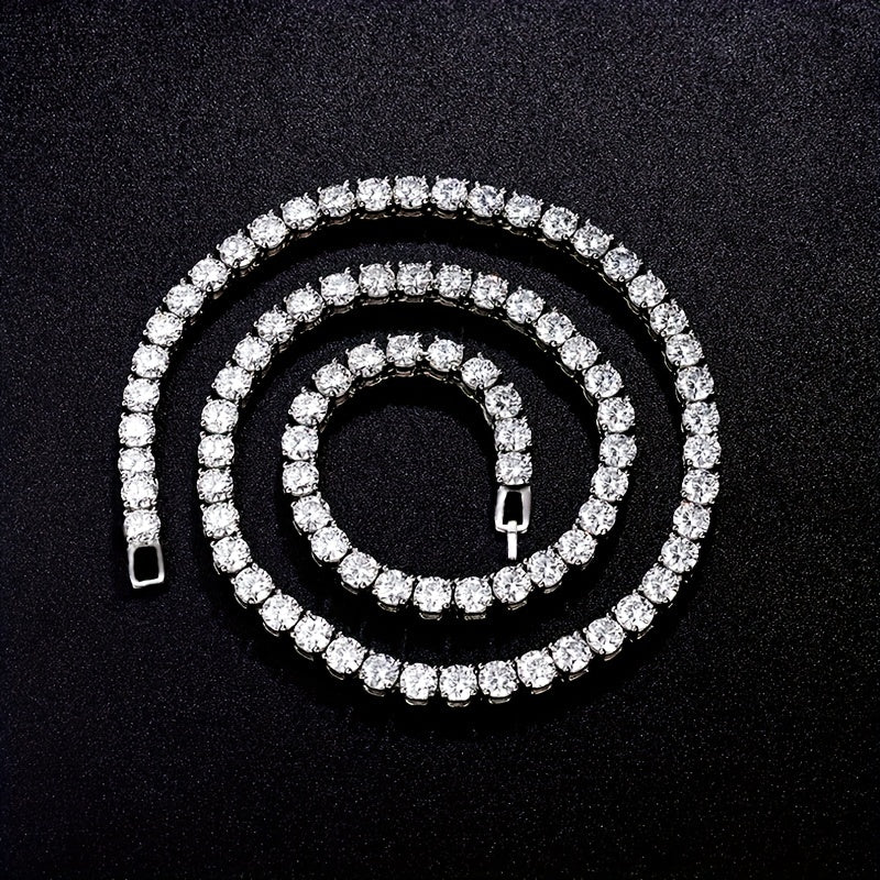 Hip Hop Full Rhinestone Pendant Clavicle Necklace Pendant High Sense Minimalist