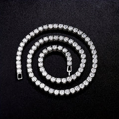 Hip Hop Full Rhinestone Pendant Clavicle Necklace Pendant High Sense Minimalist