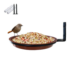 Outdoor Garden Bird Feeder Tray Tree Mounted Bird Bath Bowl for Wild Birds