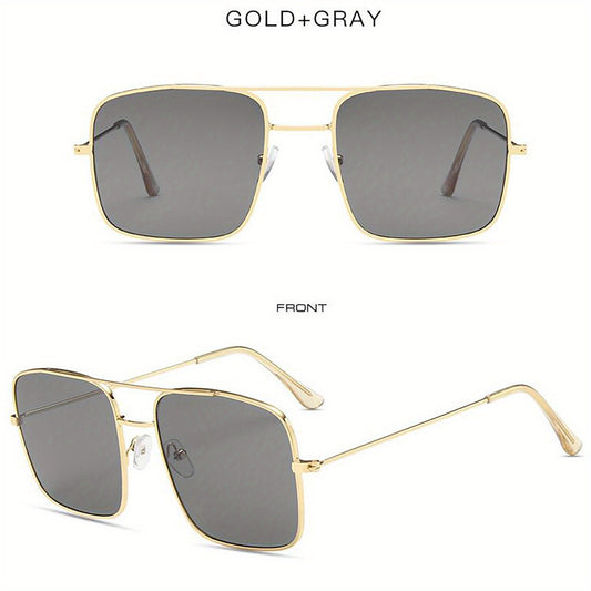 Metal Square Sunglasses UV400 Sun Shades Men Women