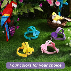 Adjustable Parrot Bird Harness Leash Anti Bite Nylon Rope Wings