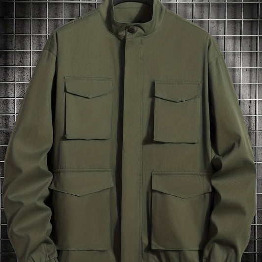 Men's Zip Up Stand Collar Coat Jackets