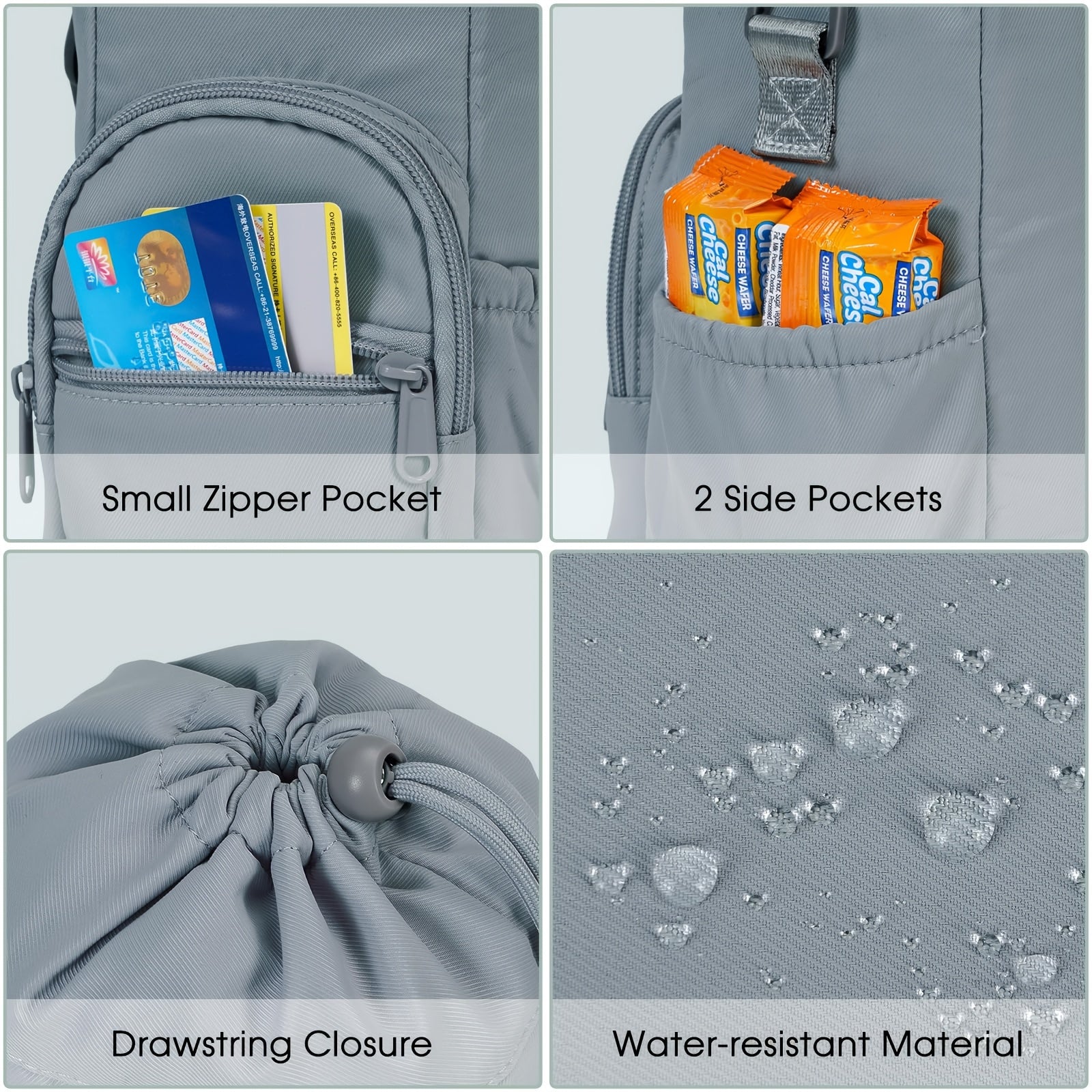 Sports Water Bottle Carrier Sling Bag 1L Capacity & Phone Pocket